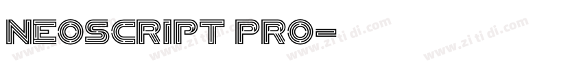 Neoscript Pro字体转换